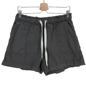 Aerie Womens Large Shorts Pull On Elastic Waist High Rise Solid Gray Grey L